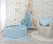 Suchy basen minky H-30 cm z piłkami 300szt. - misty blue - 13