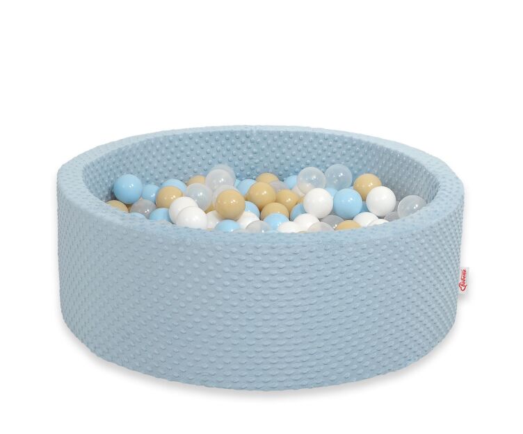 Suchy basen minky H-30 cm z piłkami 300szt. - misty blue