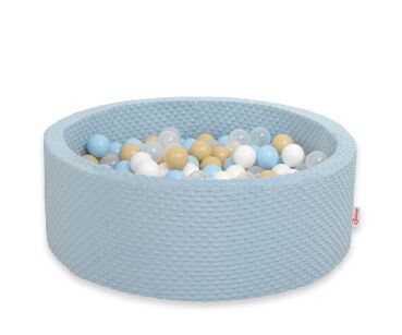 Suchy basen minky H-30 cm z piłkami 300szt. - misty blue