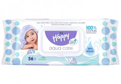 Chusteczki nawilżane wodą Bella Baby Happy Aqua Care 99% wody