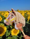 Hobby Horse Mały koń na kiju Premium - srokaty tobiano z beżową grzywą A4 - 6