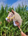 Hobby Horse Mały koń na kiju Premium - srokaty tobiano z beżową grzywą A4 - 8