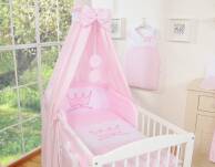 Pościel dla niemowląt BOBONO 5-cz Little Prince/Princess różowe