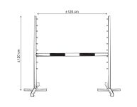 Belka do przeszkody do skakania na Hobby Horse - zielona - 120 cm - 4