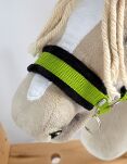 Kantar regulowany dla konia Hobby Horse A3 limonka z czarnym futerkiem - 2