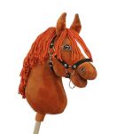 Hobby Horse Duży koń na kiju Premium - kasztan A3 - 2