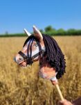 Hobby Horse Mały koń na kiju Premium - srokaty tobiano z czarną grzywą A4 - 7