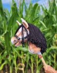 Hobby Horse Mały koń na kiju Premium - srokaty tobiano z czarną grzywą A4 - 8