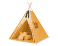 Namiot Tipi dla dzieci + zawieszki pióra - musztardowy - 3