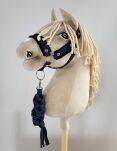 Uwiąz dla Hobby Horse ze sznurka – czarno-granatowy - 2