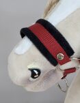 Kantar regulowany dla konia Hobby Horse A3 bordowy z czarnym futerkiem - 2
