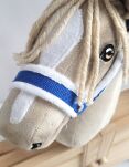 Kantar regulowany dla konia Hobby Horse A3 niebieski z białym futerkiem - 3