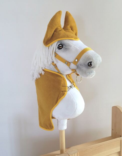 Zestaw dla Hobby Horse A4: derka + nauszniki –musztardowy