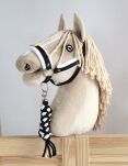 Uwiąz dla Hobby Horse ze sznurka – biało-czarny - 2