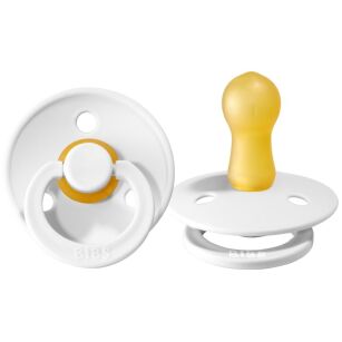 BIBS Smoczek uspokajający kauczuk Hevea M White (6-12 m-cy)