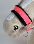 Kantar regulowany dla konia Hobby Horse A3 neon pink czarnym futerkiem - 2