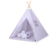 Namiot Tipi dla dzieci+ zawieszki pióra - mini- Rozeta szara - 2