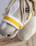Kantar regulowany dla konia Hobby Horse A3 żółty z białym futerkiem - 3