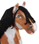 Hobby Horse Duży koń na kiju Premium - srokaty tobiano z czarną grzywą A3 - 5