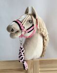 Uwiąz dla Hobby Horse ze sznurka – czarno-różowy - 2