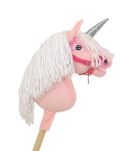 Hobby Horse Jednorożec na kiju mały różowy z białą grzywą i srebrnym rogiem - 2