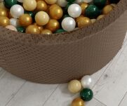 Suchy basen minky H-40 cm z piłkami 200szt.- czekoladowy - 4