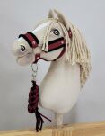 Uwiąz dla Hobby Horse ze sznurka – czarno- bordowy - 2