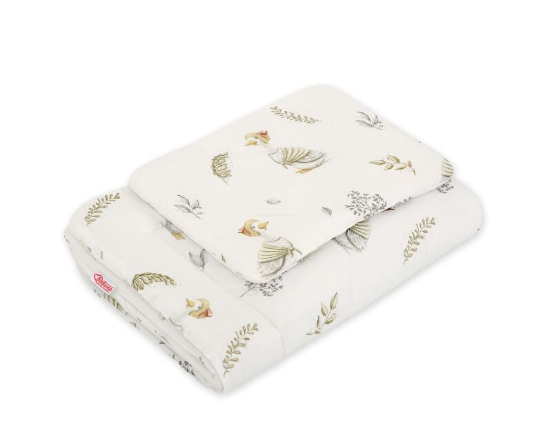 Komplet pościeli dla niemowląt z wypełnieniem 2-cz 75x100cm NEWBORN - Gąski