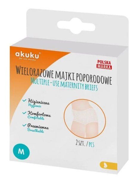 AKUKU Majtki siateczkowe wielorazowe 2szt. M