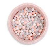Suchy basen minky H-30 cm z piłkami 200szt.- brudny róż - 6
