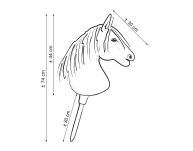 Hobby Horse Duży koń na kiju Premium - cremello A3 - 13