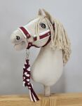 Uwiąz dla Hobby Horse ze sznurka – biało-bordowy - 2
