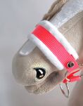 Kantar regulowany dla konia Hobby Horse A3 neon pink białym futerkiem - 2