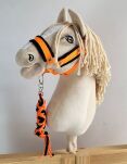 Uwiąz dla Hobby Horse ze sznurka – neon orange/ czarny - 2