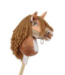 Hobby Horse Mały koń na kiju Premium - srokaty tobiano z brązową grzywą A4 - 3