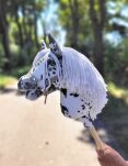 Hobby Horse Mały koń na kiju Premium - tarantowaty biało-czarny z białą grzywą A4 - 8