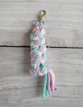 Uwiąz dla Hobby Horse ze sznurka – mięta/ fiolet/ jasny róż - 2