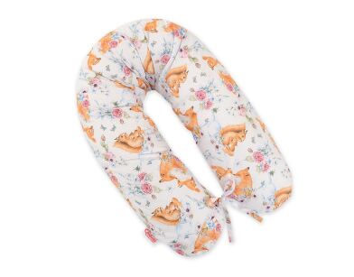 Poduszka ciążowa Longer dla kobiet w ciąży do spania - Foxes and sqiurrels