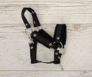 Kantar regulowany dla konia Hobby Horse A3 czarny z czarnym futerkiem - 2