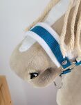 Kantar regulowany dla konia Hobby Horse A3 turkus białym futerkiem - 2