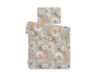 Komplet pościeli dla niemowląt z wypełnieniem 2-cz 75x100cm NEWBORN - Dmuchawce na szarości - 2