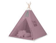 Namiot Tipi dla dzieci + zawieszki pióra - róż retro - 3