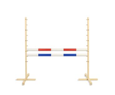 Przeszkoda skokowa do Hobby Horse 120cm, dwie belki - czerwona i niebieska