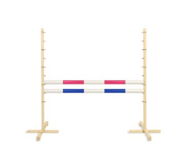 Przeszkoda skokowa do Hobby Horse 120cm, dwie belki - różowa i niebieska