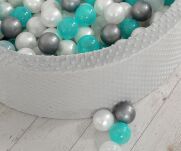 Suchy basen minky H-30 cm z piłkami 300szt. - jasnoszary - 13
