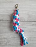 Uwiąz dla Hobby Horse ze sznurka – ciemny róż/ turkus/ biały - 2