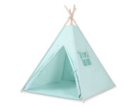 Namiot TIPI dla dzieci +mata + zawieszki pióra - jasna mięta - 3