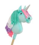Hobby Horse Jednorożec na kiju mały miętowy z kolorową grzywą i srebrnym rogiem - 4