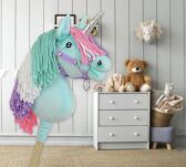 Hobby Horse Jednorożec na kiju mały miętowy z kolorową grzywą i srebrnym rogiem - 7