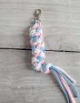 Uwiąz dla Hobby Horse ze sznurka – błękit/ jasny róż/ biały - 2